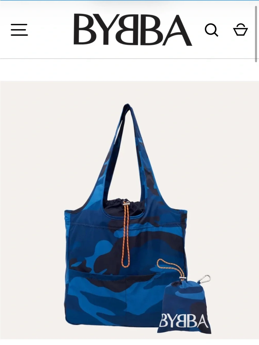 BYBBA the BALOS blue camo tote bag